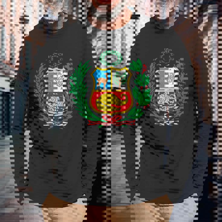 Maglia Perù Logo Marca Perù Nazca Lines Maglietta a maniche lunghe Regalos para ancianos