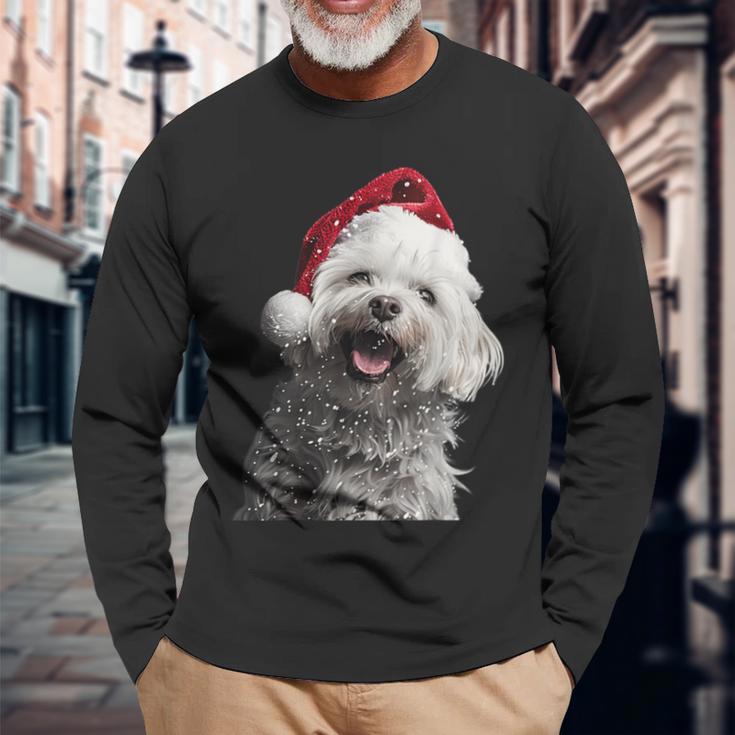 Maltese Christmas Langarmshirts Geschenke für alte Männer