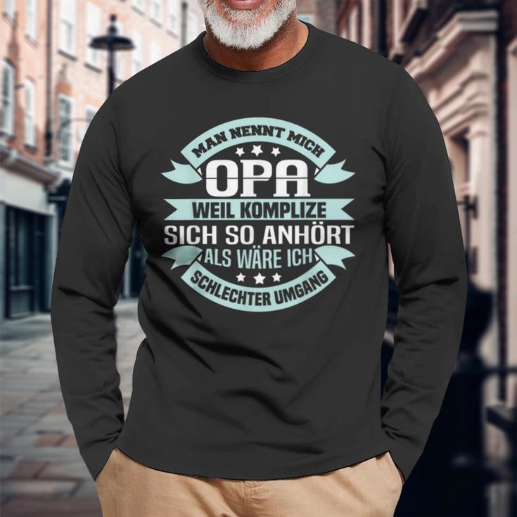 Man Nennt Mich Opa Weil Komplize Grandpa Langarmshirts Geschenke für alte Männer