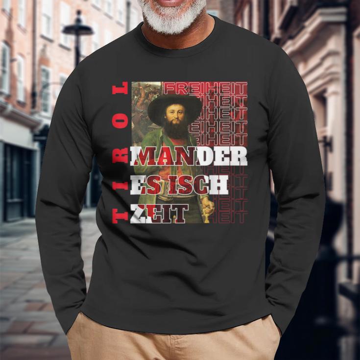 Mander Es Isch Zeit Andreas Hofer Tirol Langarmshirts Geschenke für alte Männer