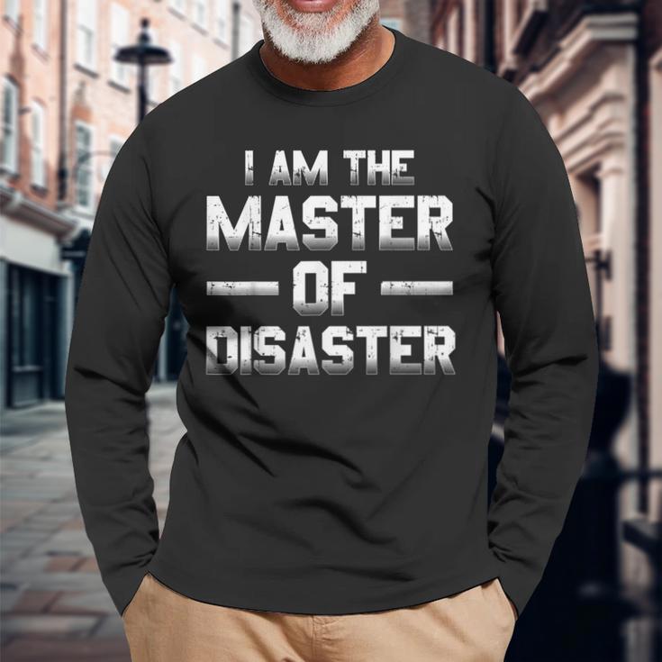 Master Of Disaster Student Plain Langarmshirts Geschenke für alte Männer