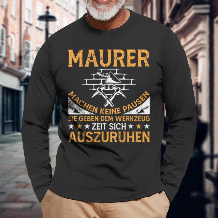 Maurer Masonermeister Bricklayer's Langarmshirts Geschenke für alte Männer