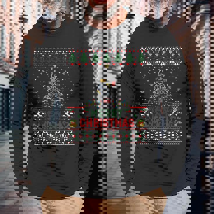 Meccanico Camicia Meccanico Albero Di Natale Ugly Maglione Maglietta a maniche lunghe Regalos para ancianos