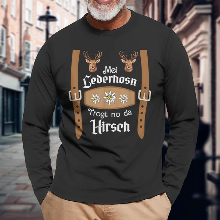 Mei Lederhosen Deer Oktoberfest Costume Langarmshirts Geschenke für alte Männer