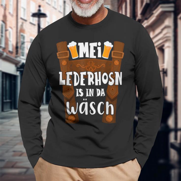 Mei Lederhosn Is In Da Wäsch Mei Lederhosen S Langarmshirts Geschenke für alte Männer