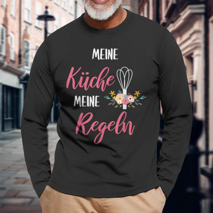 Meine Küche Meine Regelen My Kitchen My Rules Langarmshirts Geschenke für alte Männer