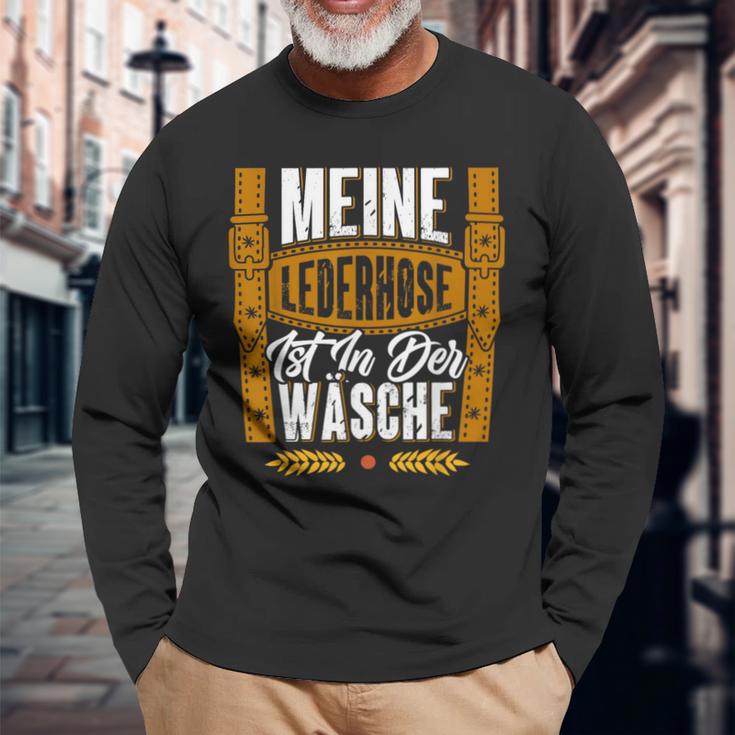 Meine Lederhose Ist Noch In Der Waschen Langarmshirts Geschenke für alte Männer