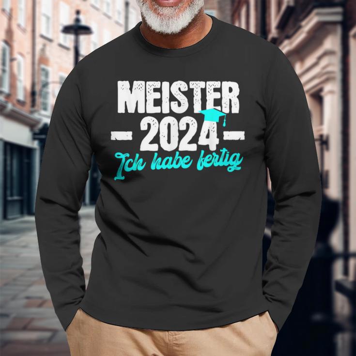 Meister 2024 Ich Habe Fertig Meisterprüfung Langarmshirts Geschenke für alte Männer