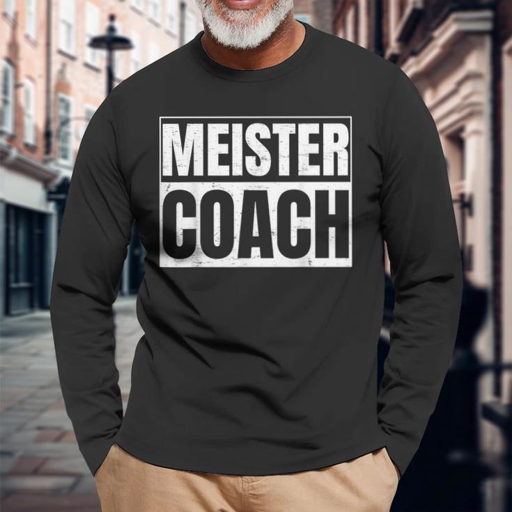 Meister Coach Geschenk For Football Trainer Langarmshirts Geschenke für alte Männer