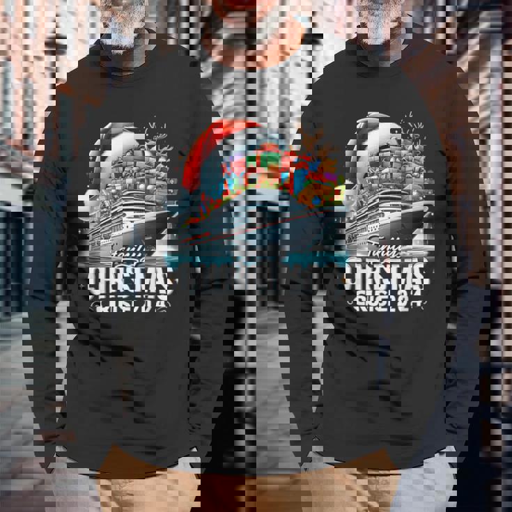 Merry Christmas Family Christmas Cruise 2024 Family Matching Long Sleeve T-Shirt Gifts for Old Men