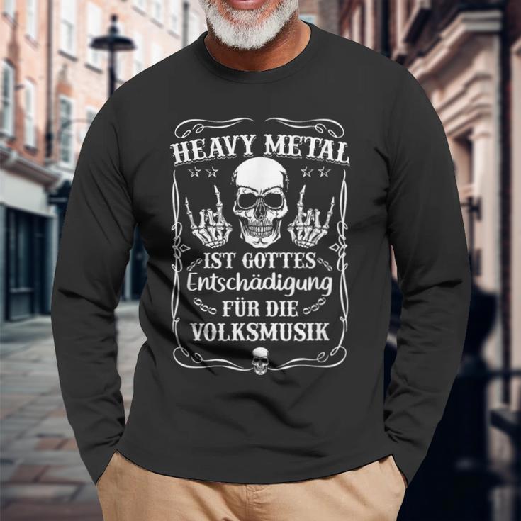 Metal Metalfan Rocker Biker Folk Music Heavy Metal Langarmshirts Geschenke für alte Männer