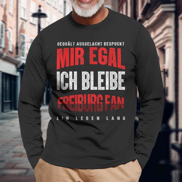 Mir Egal Ich Bleibe Freiburg Fan Football Fan Langarmshirts Geschenke für alte Männer