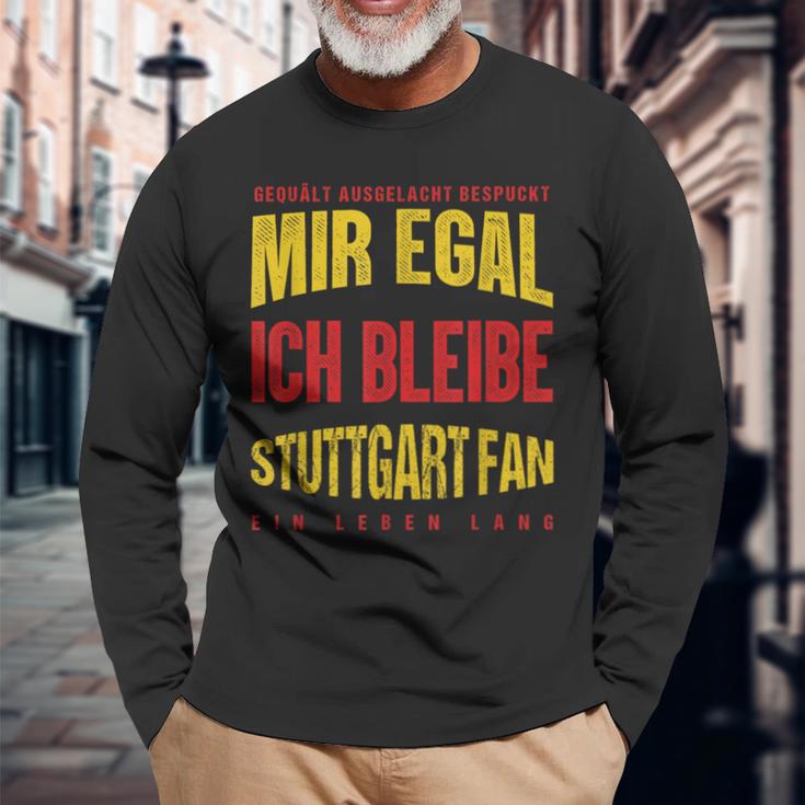 Mir Egal Ich Bleibe Stuttgart Fan Football Fan Club Langarmshirts Geschenke für alte Männer