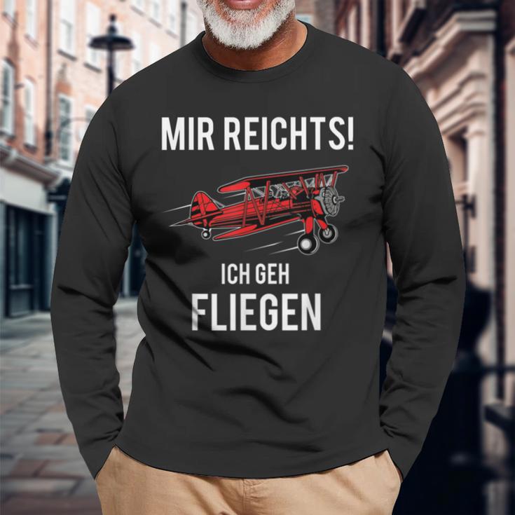 Mir Reichts Ich Geh Fliegen Flugzeug Piloten Langarmshirts Geschenke für alte Männer