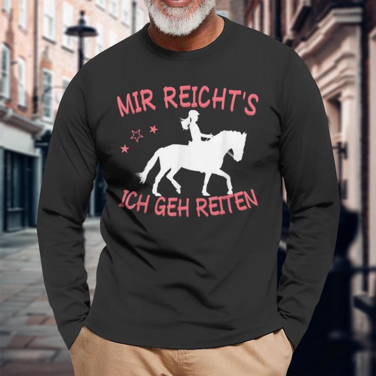 Mir Reicht's Ich Geh Reiten Langarmshirts Geschenke für alte Männer