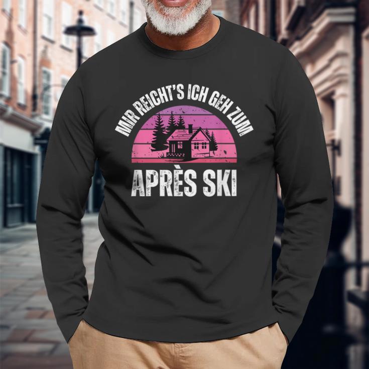 Mir Reicht's Ich Geh Zum Après Ski Apres Skiurlaub Outfit Langarmshirts Geschenke für alte Männer