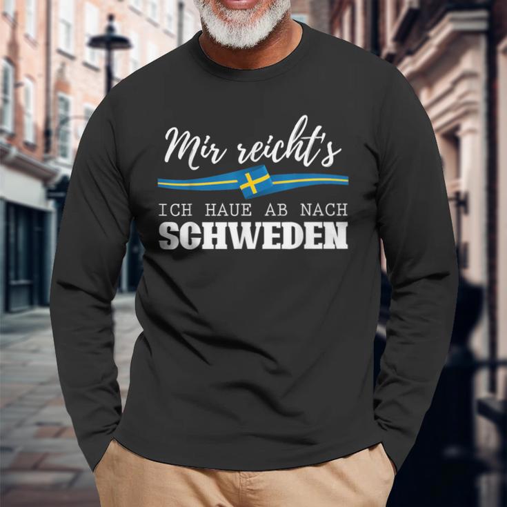 Mir Reichts Ich Haue Ab Nach Sweden Langarmshirts Geschenke für alte Männer