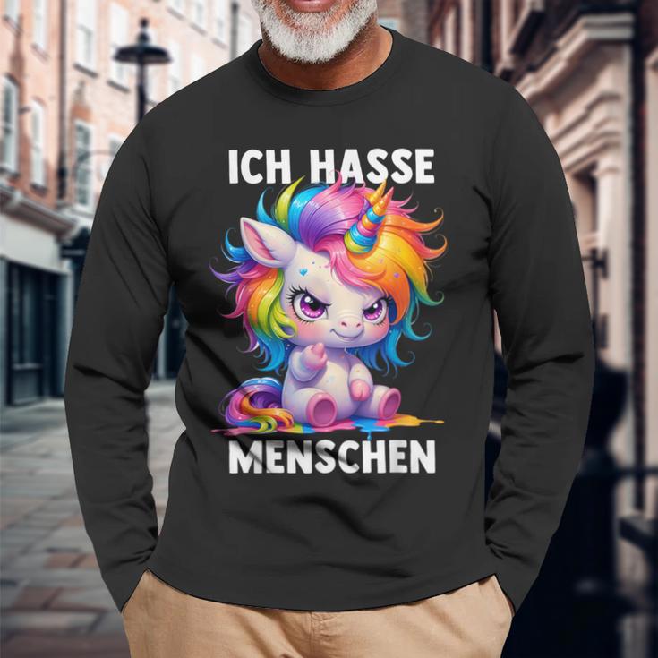 Misantroph Ich Hasse Menschen Langarmshirts Geschenke für alte Männer