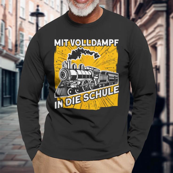 Mitollteamf In Die Schule Railway Mitollteamf In The School Langarmshirts Geschenke für alte Männer