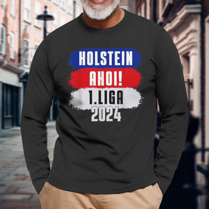 Moin 1Liga 2024 Holstein Ahoi Aufstieg Kiel Fan Langarmshirts Geschenke für alte Männer