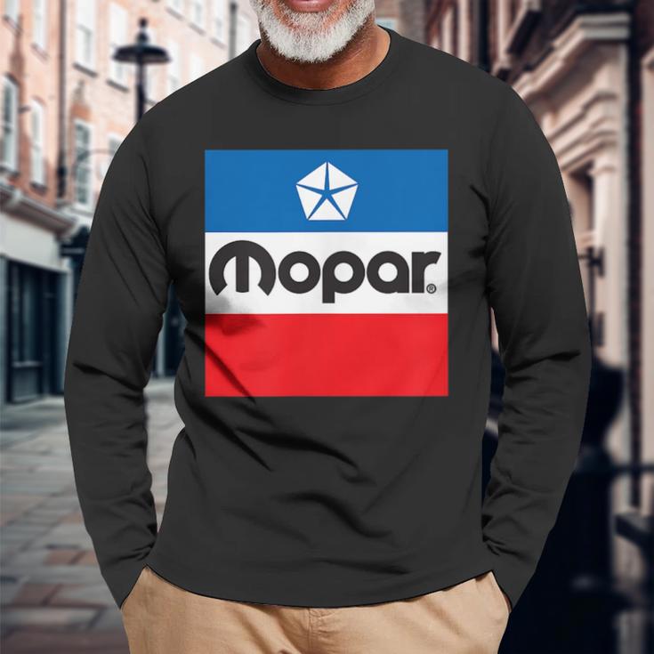 Mopar Retro Flag Logo Langarmshirts Geschenke für alte Männer