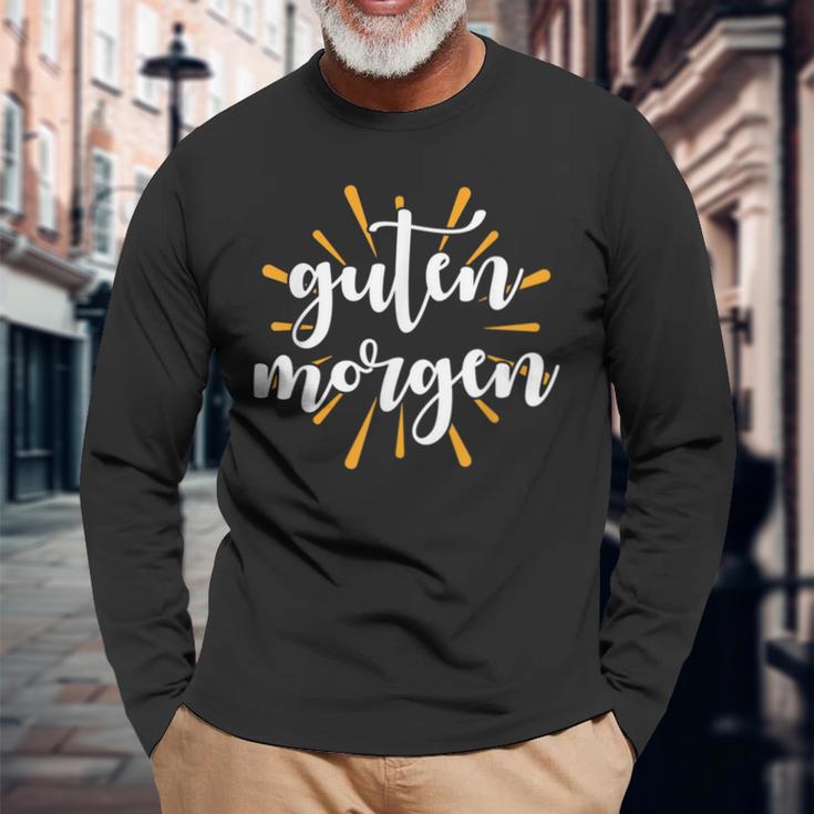 Morgen Frühaufsteher Spruch Guten Morgen Sonne Langarmshirts Geschenke für alte Männer