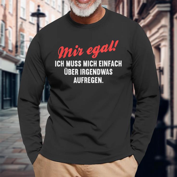 With Mosen Sich Über Alles Aufregen Meckersack Meckern S Langarmshirts Geschenke für alte Männer