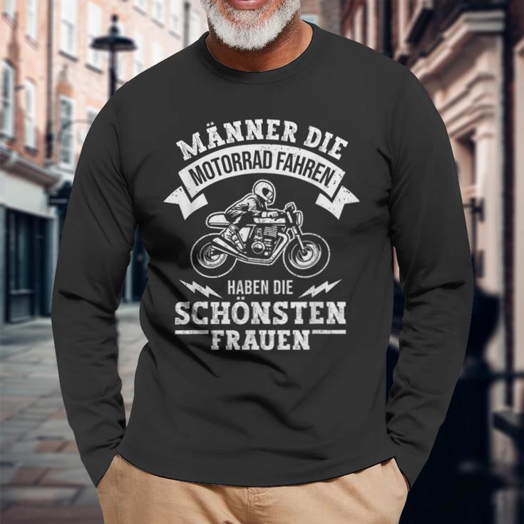 Motorbike Riding Langarmshirts Geschenke für alte Männer