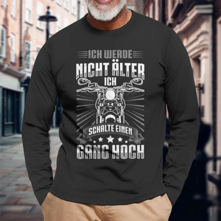 Motorcycle Nicht Älter Einen Gang High Biker Langarmshirts Geschenke für alte Männer