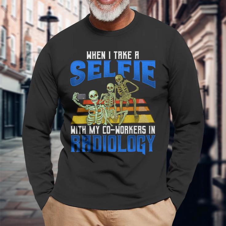 Mtra Radiology Selfie X-Ray Radiology Assistant Langarmshirts Geschenke für alte Männer