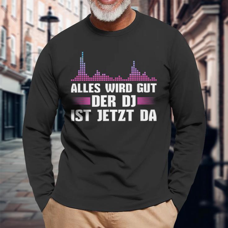 Music Mixer Der Discjockey Ist Jetzt Da Langarmshirts Geschenke für alte Männer