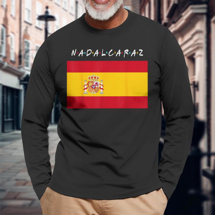 Nadalcaraz With Spain Flag Langarmshirts Geschenke für alte Männer