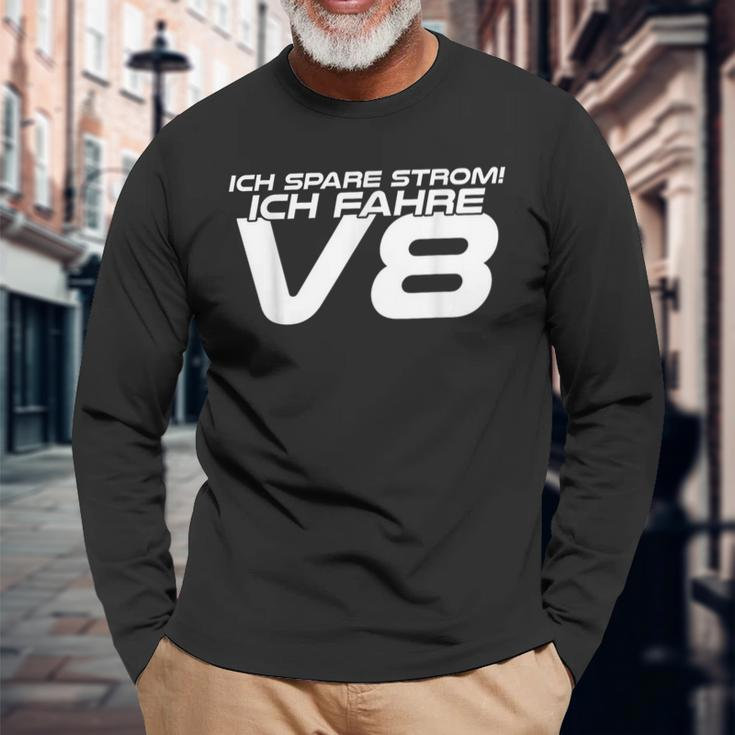 Natürlich Save Ich Strom Ich Fahre8 Autotuning Langarmshirts Geschenke für alte Männer