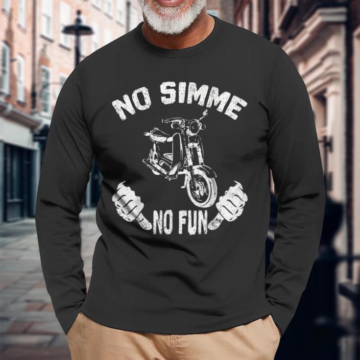 No Simme No Fun Simson Sr50 Langarmshirts Geschenke für alte Männer