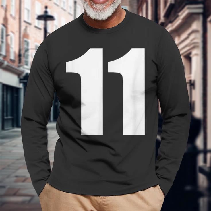 Number Eleven Number 11 Numbers Langarmshirts Geschenke für alte Männer