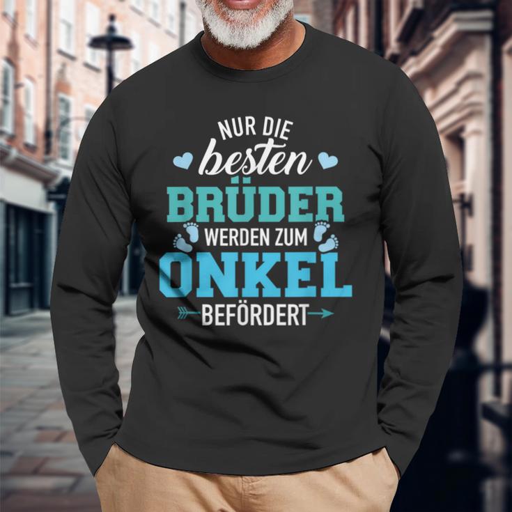 Nur Die Beste Brüder Werden Zum Unkel Befördert Langarmshirts Geschenke für alte Männer