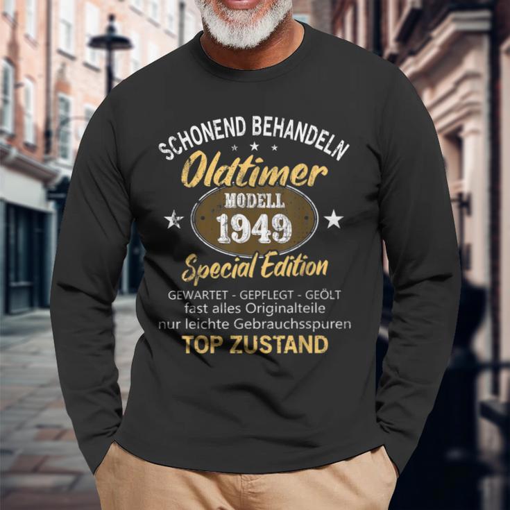 Oldtimer Baujahr 1949 Geborenintage 1949 Birthday Langarmshirts Geschenke für alte Männer