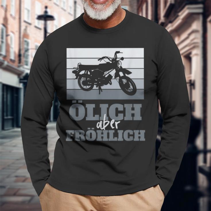 Ölich Aber Fröhlich Simson Ddr Moped Two-Strokeintage Langarmshirts Geschenke für alte Männer