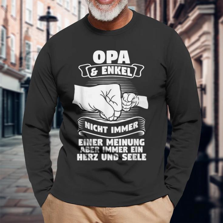 Opa & Enkel Immer Ein Herz Und Seele Opa Angel S Langarmshirts Geschenke für alte Männer