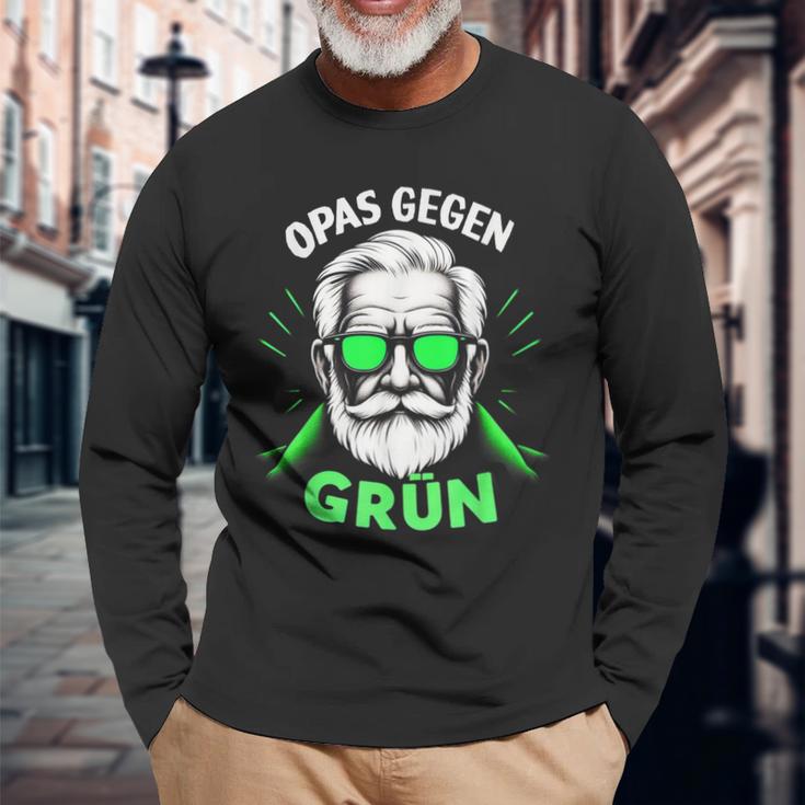 Opas Gegen Grüne Nein Danke Langarmshirts Geschenke für alte Männer