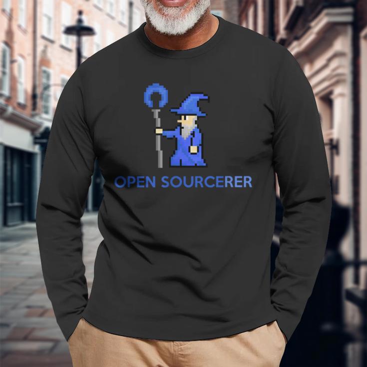 Open Sourcerer Programmer Langarmshirts Geschenke für alte Männer