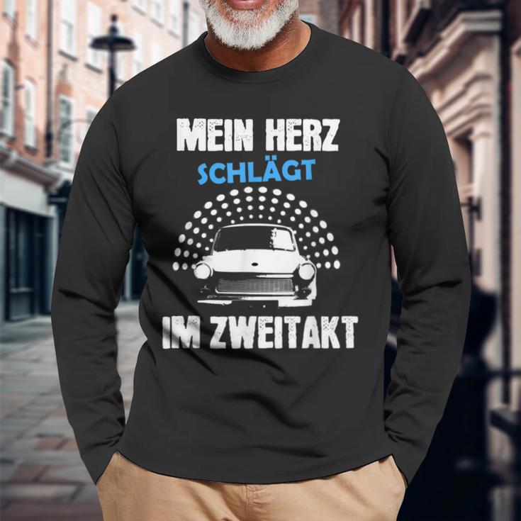 Ostdeutschland Ossi Zwei Takter Trabbi Idea Langarmshirts Geschenke für alte Männer