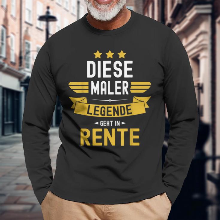 With Painter Pensioner Dese Legende Geht In Rente Langarmshirts Geschenke für alte Männer