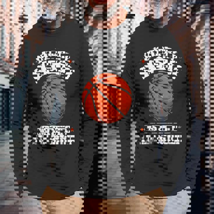 Pallacanestro Nato Per Il Basket Divertente Basketball Maglietta a maniche lunghe Regalos para ancianos