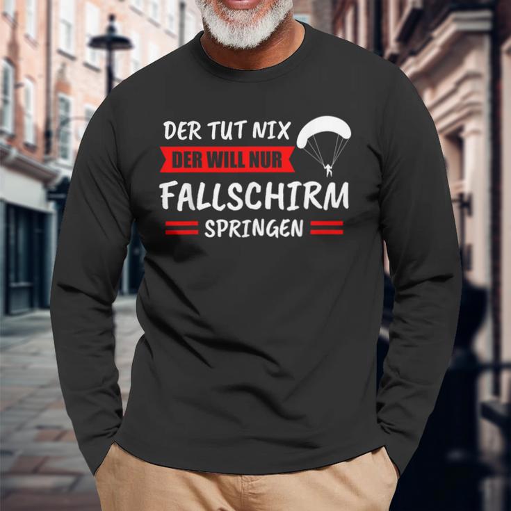 Paratrooper Parachute Langarmshirts Geschenke für alte Männer