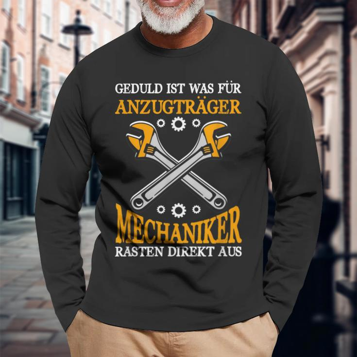 Patience Is Was Für Anzugträger Mechaniker Rasten Aus Langarmshirts Geschenke für alte Männer