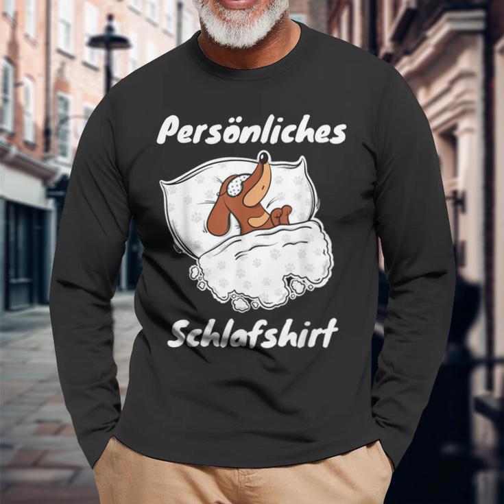 Personal Sleep Dachshund Pyjamas Langarmshirts Geschenke für alte Männer