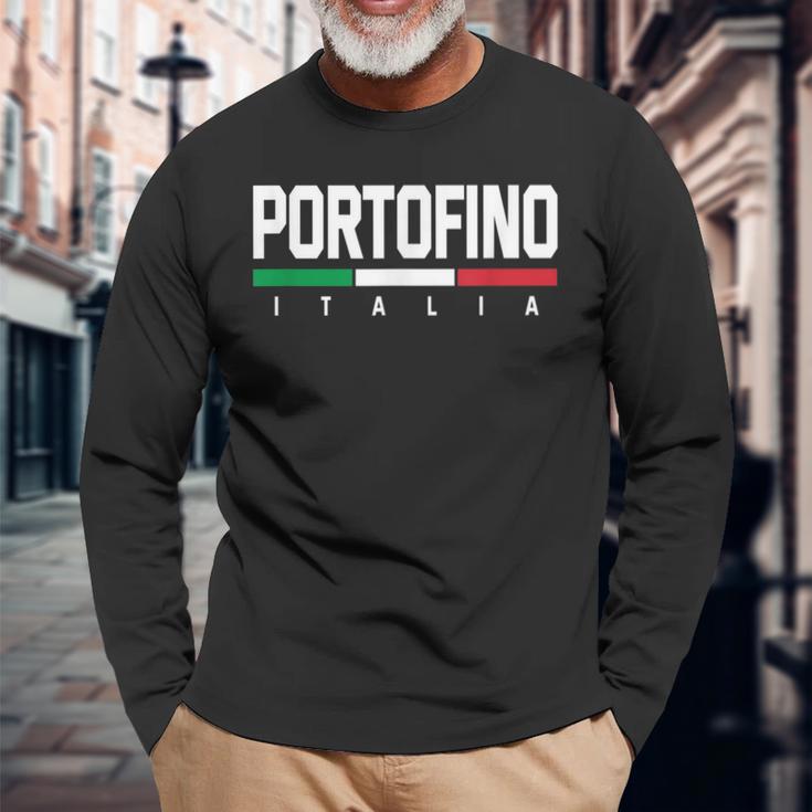 Portofino Italy Italian Souvenir Italia Langarmshirts Geschenke für alte Männer