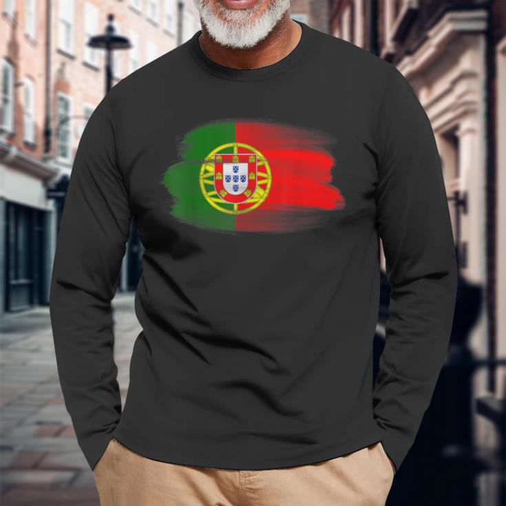 Portugal Flag Portugal Fan Item Jersey Em 2024 Langarmshirts Geschenke für alte Männer