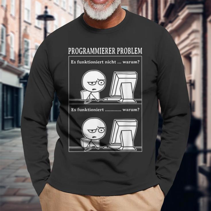 Programmer Problem Es Works Computer Nerd Langarmshirts Geschenke für alte Männer